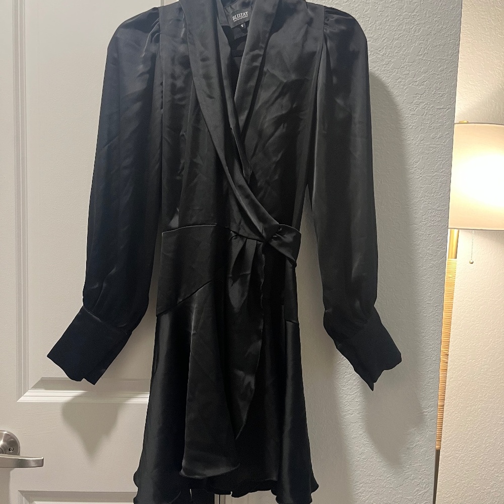 Bluzat Satin Wrap Dress